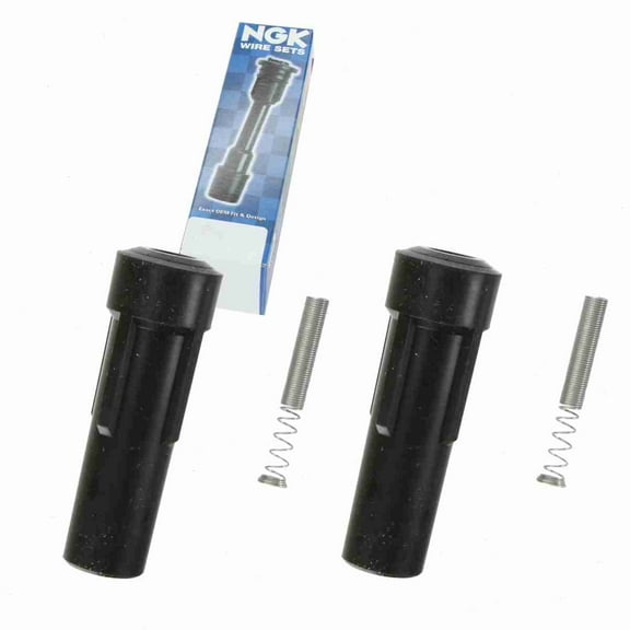 2 pc NGK 58907 Ignition Coil Boots for 02505 136020 2505 35-6329 35-7016 36-2024 50008 50008-1 671-6239 702421 727421 SPB108 SPP45 SPP45E Direct Spark Plug Wire