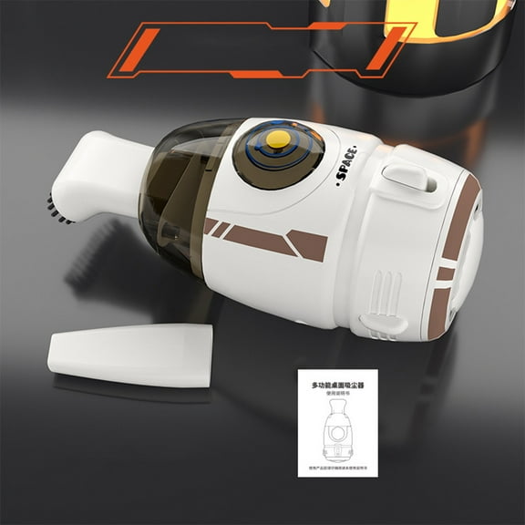 UNLLLL Desktop Vacuum Cleaner Electric USB Charging Night Light Handheld Desktop Cleaner Rubber Mini Keyboard , for Room, Bedroom, Desktop