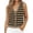 Camel Color, variant on Women'S Knit Striped Vest Sleeveless Button Down Cardigan Short Cropped Sweater Waistcoat Pink M