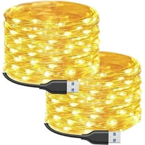 GHODEC 2 Pack Fairy Lights Plug in,78Ft 240 Led Christmas Lights with USB for Bedroom Party Wedding Festival Table Christmas Decoration Indoor Outdoor
