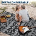 thumbnail image 4 of Outdoor Area Rug Waterproof Plastic Straw Rug, Plastic Straw RV Mat, Stain-Resistant Indoor Outdoor Carpet for Patio, Deck, Balcony, Picnic & Beach, 4 of 9