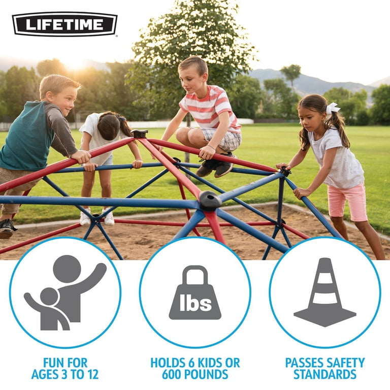 Lifetime Kid's Outdoor 5 ft. H x 10 ft. W Dome Climber, Red and