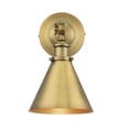 thumbnail image 2 of Savoy House Glenn 7" 1-Light Transitional Metal Wall Sconce in Warm Brass, 2 of 7