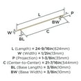 thumbnail image 2 of Amerock Bar Pulls 21-7/16 inch (544mm) Center-to-Center Golden Champagne Cabinet Pull, 2 of 3