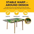 thumbnail image 4 of St. Patrick's Day Table Cloths for 3 Foot Rectangle Tables, Gnomes Shamrocks Gold Coin Buffalo Plaid Patio Waterproof Elastic Fitted Tablecloths, Washable Rectangular Table Cover for Camping, 4 of 8