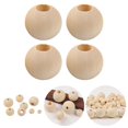 thumbnail image 2 of SPRING Bricolage Fabrication de Bijoux Accessoires Perle Entretoise Ronde en Bois Naturel 200 Pcs 8MM, 2 of 4