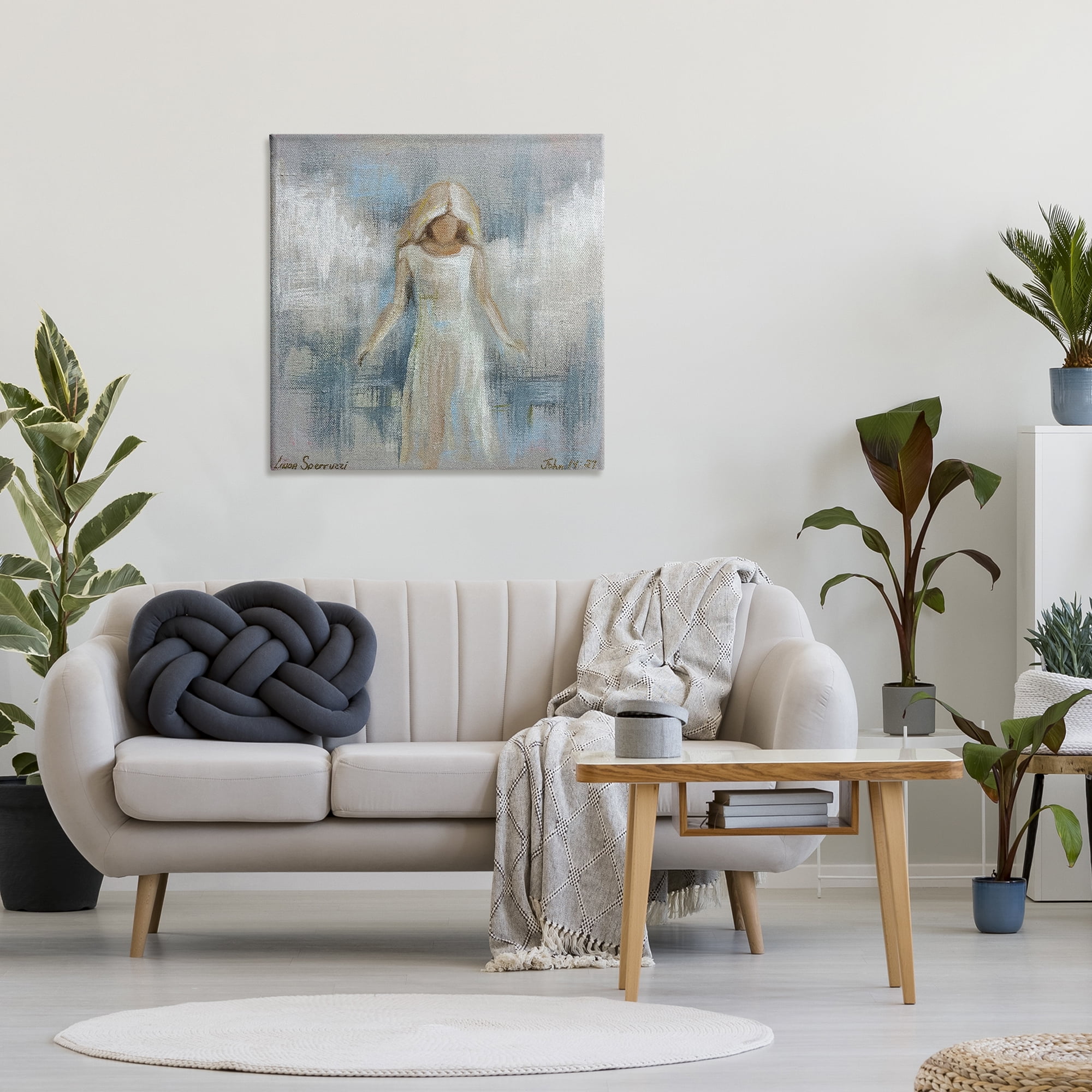Stupell Industries Ethereal Peace Angel Canvas Wall Art, design by Linda Sperruzzi