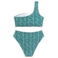 thumbnail image 6 of GYRATEDREAM Girls Swimsuit 2 Piece One Shoulder Cutout Girls Bikini Top High Waisted Bottom Bathing Suits for 11-12Y, 6 of 7