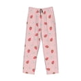 thumbnail image 2 of Vsdgher Floral Strawberr Print Mens Pajama Pants Sleep & Lounge Pants, PJ Bottoms With elastic waistb and Pockets, 2 of 5
