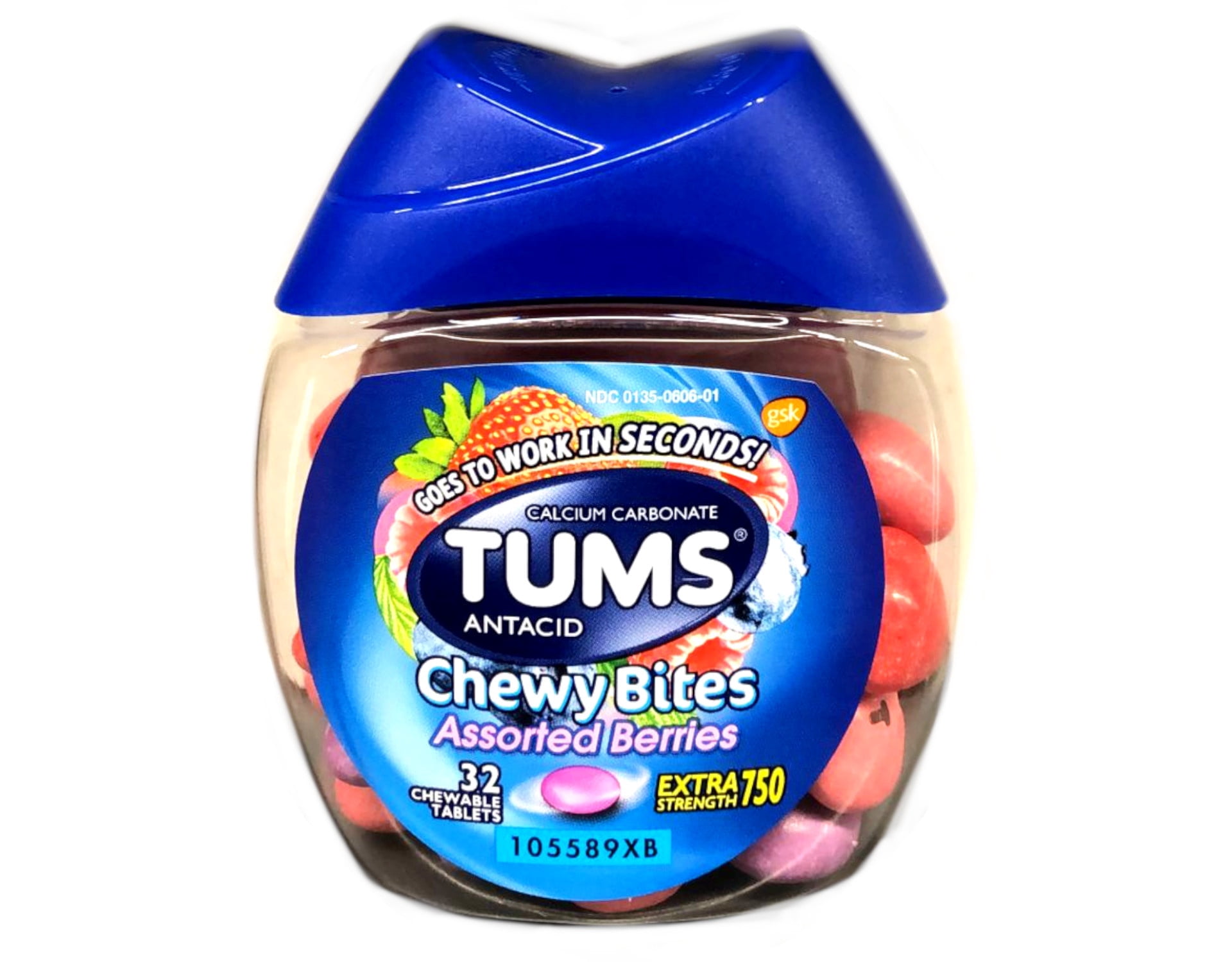 Glaxosmith TUMS Naturals Ultra Strength Antacid Chews for