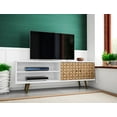 thumbnail image 2 of Liberty 62.99" Mid-Century Modern TV Stand with 3 Shelves and 2 Doors with Solid Wood Legs, 2 of 3