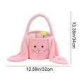 thumbnail image 2 of Djunllk Easter Basket - Cute Soft Easter Eggs Buckets Bags with Rabbit Ears, Candy Gifts Storage Tote Bags for Kids, Easter Decorations, 2 of 7