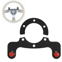 Tebru Carbon Fiber Horn Button,Carbon Fiber External Horn Button Kits for MOMO/OMP/Nardi/Sparco 6 Bolts Steering Wheel