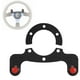thumbnail image 5 of Botón de bocina del volante, bocina externa de fibra de carbono Botón de bocina de fibra de carbono Accesorio modificado para automóvil Aspecto llamativo, 5 of 8