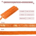 thumbnail image 2 of 0.5 Inch x 10 Yards Sequin Ribbon Trim Strip for Crafts Embellishments, Orange, 2 of 7