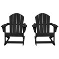thumbnail image 4 of Chaise à Bascule Extérieure en Plastique HDPE Noire (Ensemble de 2), 4 of 6