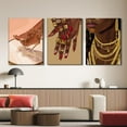 thumbnail image 4 of Trendy Leopard Wall Art Set of 3, Cheetah Wall Decor Aesthetic, Black Girl 8 Ball Poster Canvas Print Pictures Funky Lucky Artwork for Bedroom Living Room Framed 12x16 inch, 4 of 5