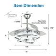 thumbnail image 5 of Cusp Barn 36" Retractable Ceiling Fan with Lights, Modern DIY Shape LED Ceiling Light with Remote Control and ABS Blades for Bedroom Living Room, 5 of 7