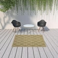 thumbnail image 5 of HomeRoots 5' x 8' Tan Geometric Stain Resistant Indoor Outdoor Area Rug, 5 of 5