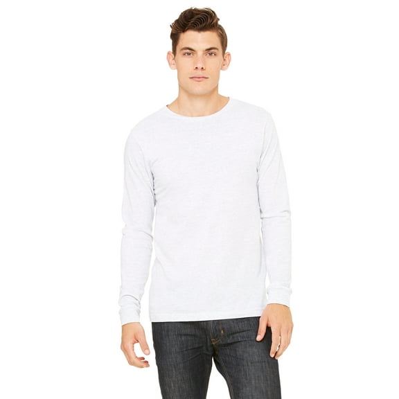 Bella   Canvas Men's Jersey Long Sleeve Tee , 3501 , Ash , Large
