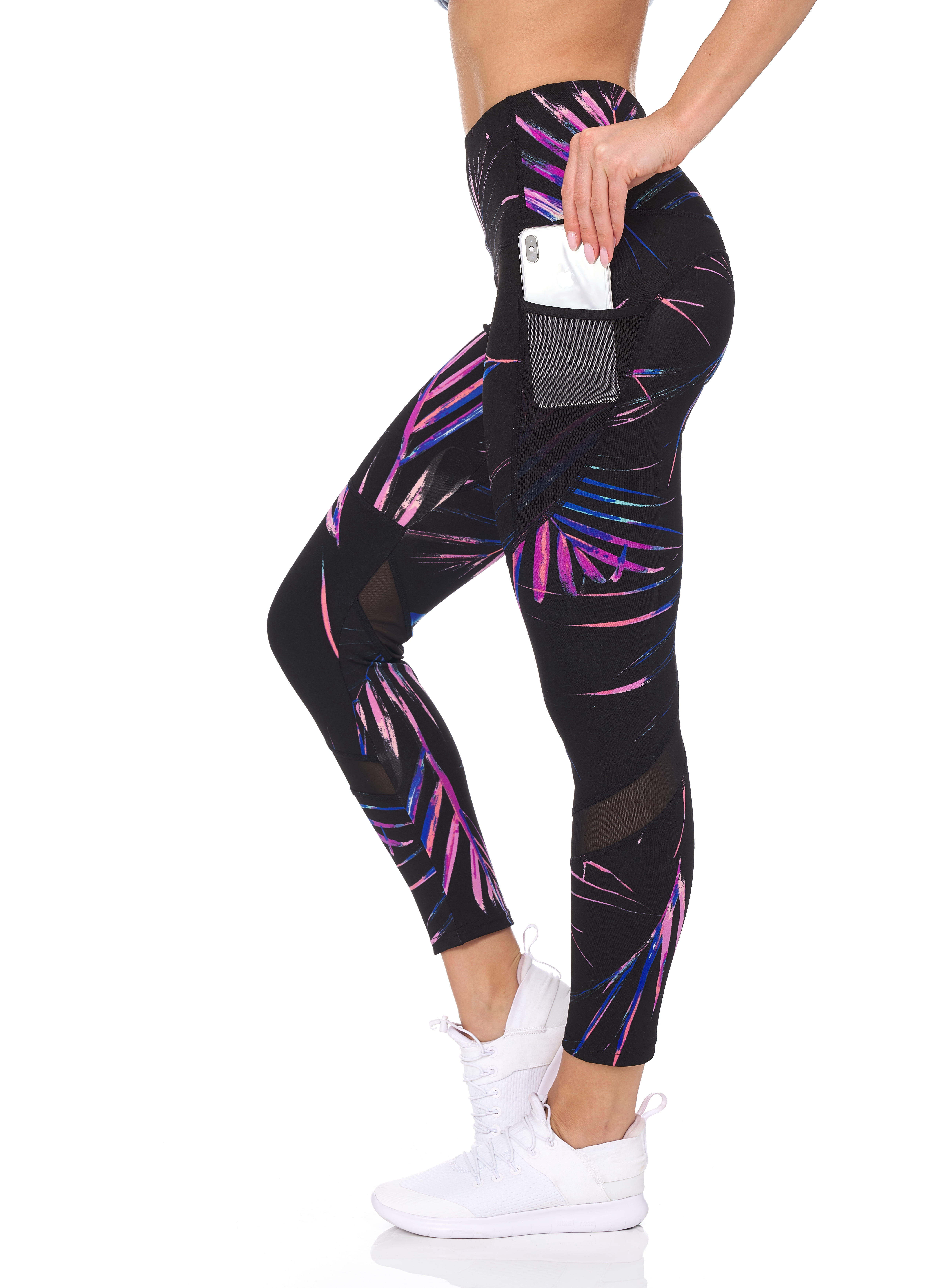 BSP Women's High Waist 7/8 Legging With Mesh Pockets