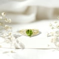 thumbnail image 4 of Rosec Jewels Heart Shape Peridot Solitaire Ring with Diamond for Women (8 mm) - Split Shank Ring, 10K Yellow Gold, US 3.50, 4 of 9