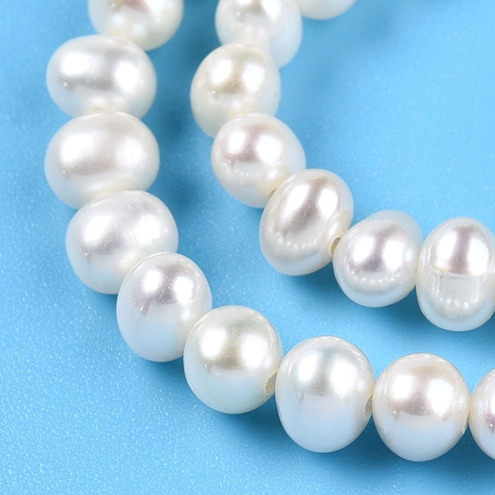 1strand Cultured Freshwater Pearl Beads Strands Potato Creamy White 3~4mm Hole: 0.5mm about 110~112pcs/strand 15.24~15.47''(38.7~39.3cm)
