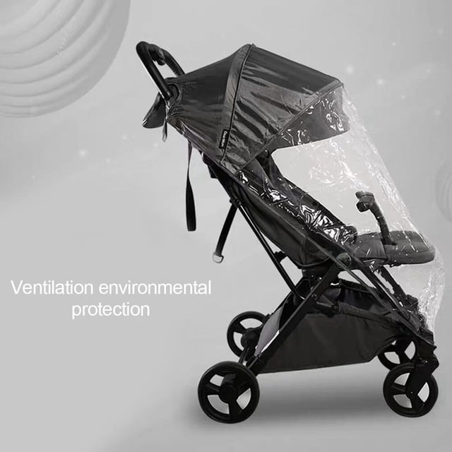Cubierta de lluvia Universal para cochecito de bebé, cubierta de lluvia transparente EVA, impermeable, a prueba de viento