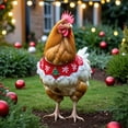 thumbnail image 2 of asddcavvf Christmas Animal Outdoor Garden Chicken Ground Plug Decoration Outdoor Christmas Animal Ground Plug 2D Small Garden Flags for outside with Sign Language Garden Label Outdoor Metal Cards for, 2 of 4