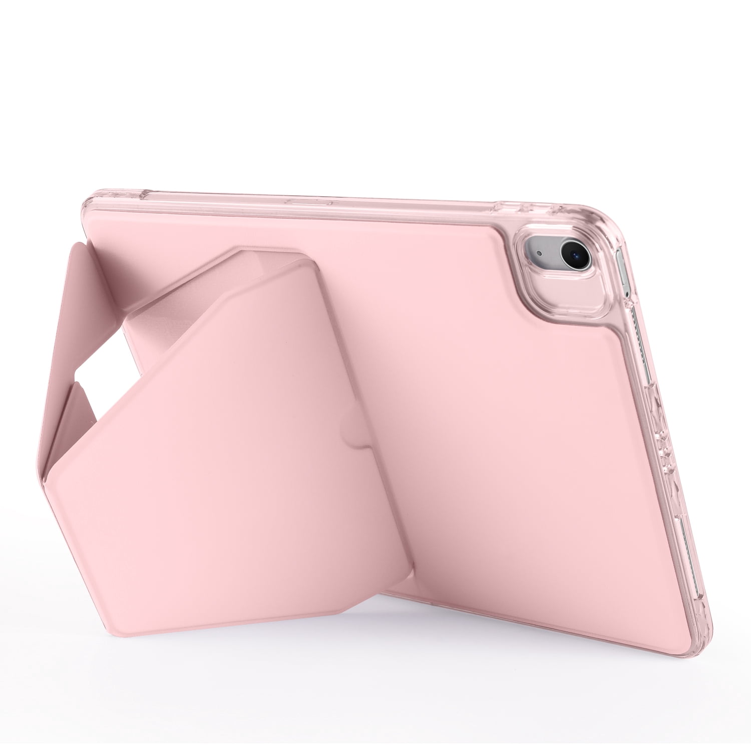 TECH CIRCLE Slim Back Cover Case for iPad Air 11-inch (M2), iPad Air (5th/4th Generation) 10.9" Case with Built-in Kickstand, Supports Apple Pencil Charging & Attachment, Lightweight Thin Case, Pink