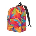 thumbnail image 3 of Casual Canvas Backpack Without Interlayer Large Capacity Stick Bag Design For Outdoor Shopping Office Outdoor Sports Red Tie Dye Background Rainbow Colors (5) Small, 3 of 7