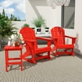 thumbnail image 4 of Polytrends  Laguna 3-Piece Poly Adirondack Rocking Chairs and Side Table Set Red, 4 of 5