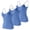 Blue, variant on 3 Pcs Adjustable Straps Camisole Shirts Ladies Built in Detachable Pads Breathable Soft Fabric Sleeveless Tops for Office Daily Walking Relax Time Basic Sleeveless Tops (Dark Blue,M)
