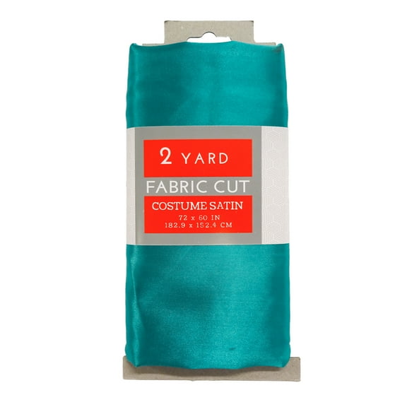 Shason Textile Special Occasion Costume Satin 2 Yards Precut Fabric, Turquoise
