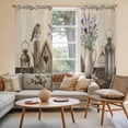 thumbnail image 2 of Vintage Flowers Kitchen Curtain for Berdoom Living Room Cafe 72 Inch Length, Birds Retro Elegant Farmhouse Rustic Tiers Curtains Light Filtering Drapes Rod Pocket Window Treatment 2 Panels 52"Wx72"L, 2 of 8