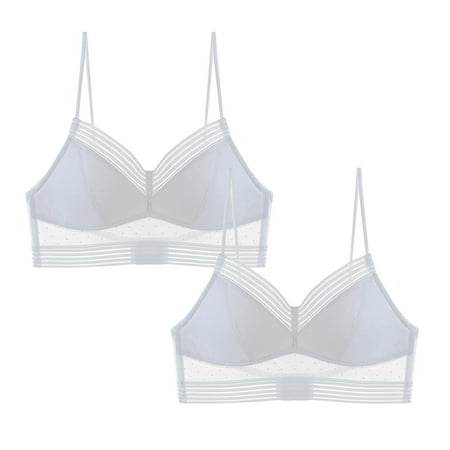 

cuitcosohg Best Bras for Women 2PCWomens No Steel Ring French Underwear Sexy Big Open Back Beautiful Back U Shaped Bra Summer Ultra Thin Bud Bra NylonSpandex