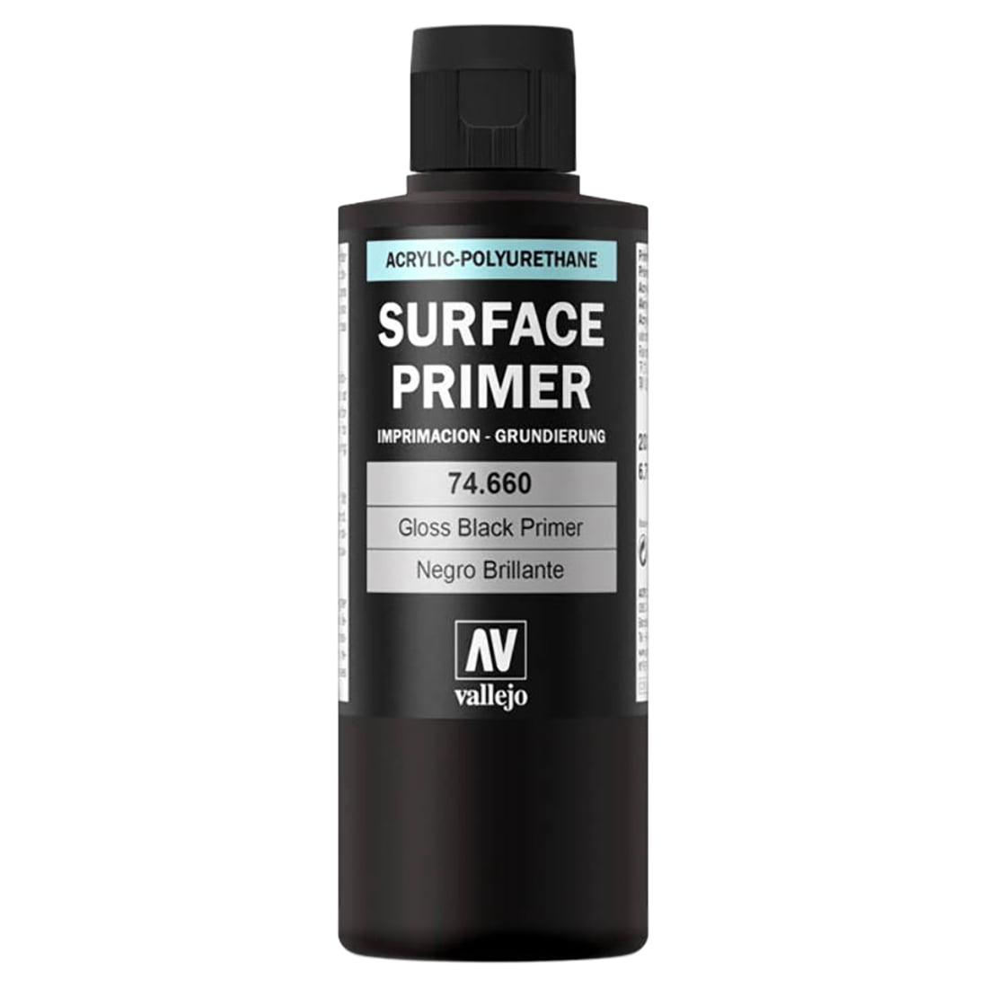 Vallejo Surface Primer - Gloss Black (6 3/4 oz.) New
