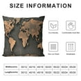 thumbnail image 5 of JEUXUS  World Map Throw Pillow Cases Pack of , Vintage Map Seven Continents Square Cushion Covers Decor Pillow Covers for Couch Sofa Home Farmhouse Decoration  Pillowcases, Brown, 5 of 5