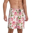 thumbnail image 2 of Wukai Rose Flowers Men’s Short Pajama Pants With Pockets Soft Sleep Pj Shorts for Men-X-Large, 2 of 6