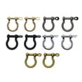thumbnail image 4 of 10 piezas grillete de arco hebillas de llavero aro sujetadores hechos a mano anillos de Metal D Clips de pulsera para collares de cuero DIY, 4 of 8