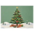 thumbnail image 2 of Christmas Placemats, Linen Holiday Table Mats, Festive Christmas Style, Heat Resistant Dining Place Mats, Washable Cloth Placemats for Kitchen Table, Home and Kitchen, 40x30cm, 2 of 7