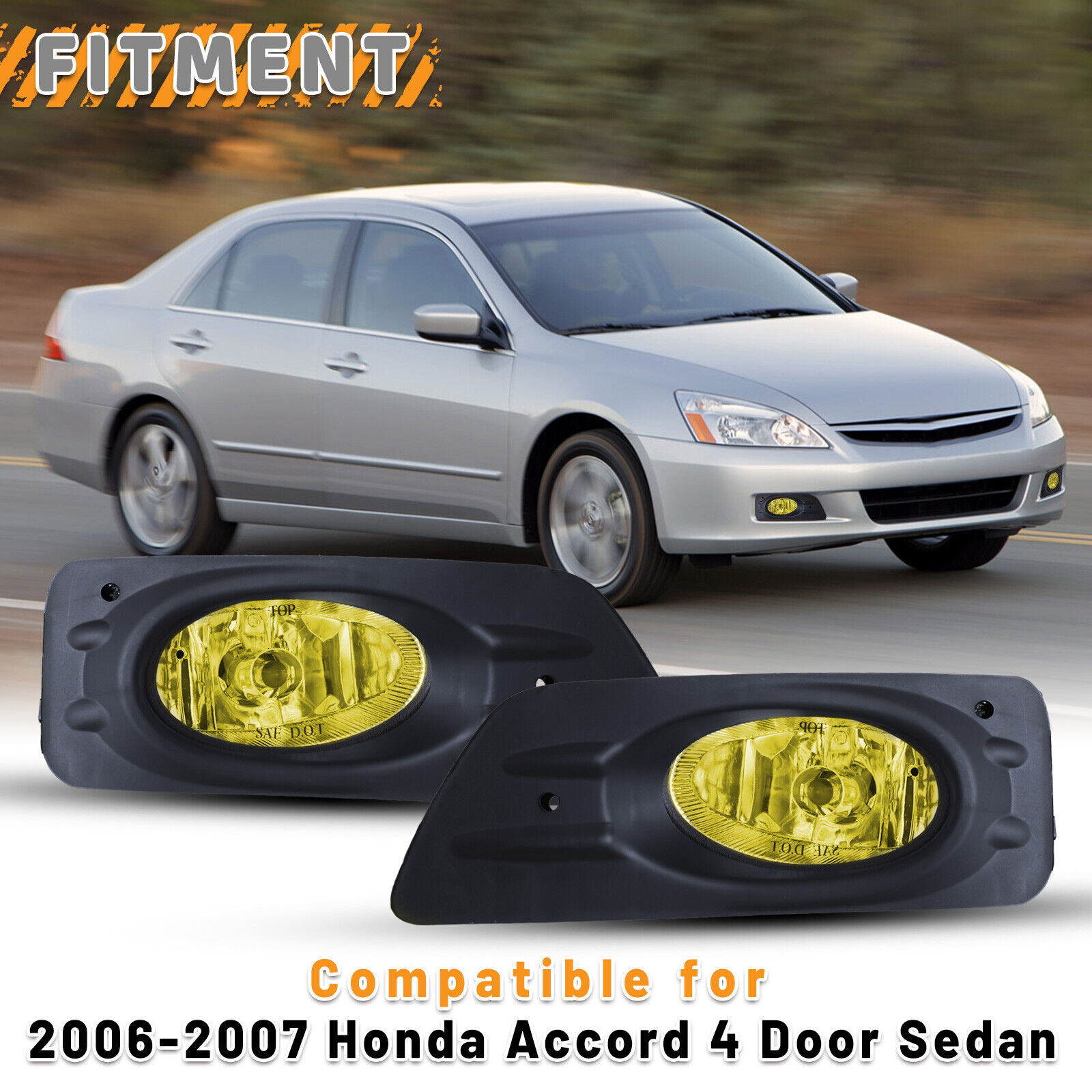 OG JDM Winjet Clear Fog Light Kit With Harness & Switch For 1999-2000 Honda Civic EK/EM (2/3/4 Dr)
