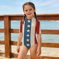 thumbnail image 2 of 4th of July Swimsuit Girls 250 Anniversary USA Flag Printed Independence Day Toddler Kids Toddler Swimwear One Pieces Bathing Suits, 2 of 4