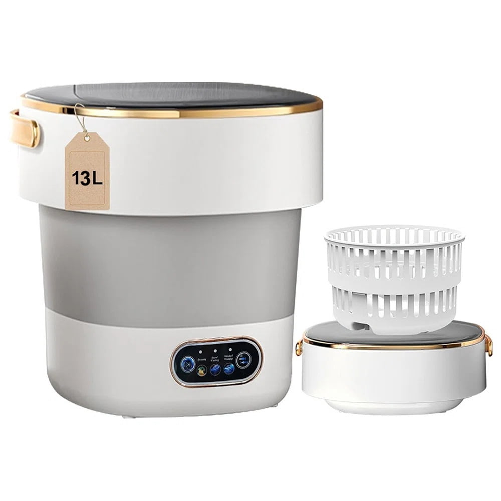 13L Portable Folding Mini Washing Machine with Spin-Dry, Compact for Small Spaces, Dorms & Travel
