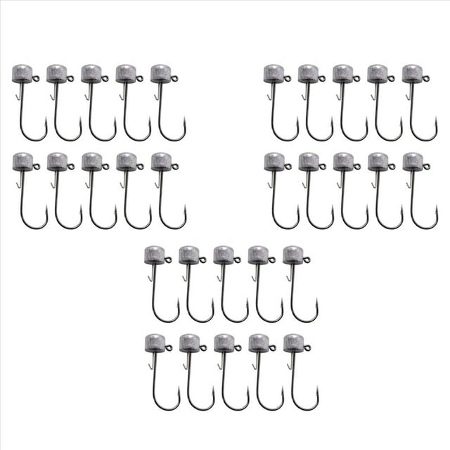 30 Piezas Plataforma Cabeza de Plantilla Cabezas Jig Finas de para Cebo de Plástico Blando para Técnica del Aparejo Cabeza de Plantilla de Setas de Plomo A