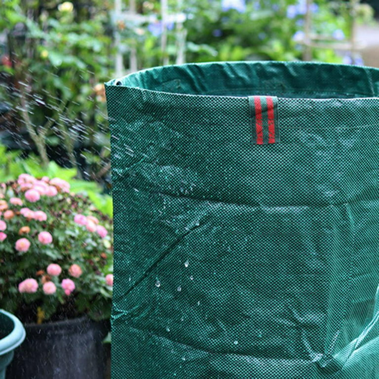 Garden Yard Waste Bags Sacks, Reuseable Gardening Lawn Leaf Bag Garden Tote Debris Container, Size: 300L, Green