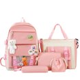 thumbnail image 2 of ibiyuan School Bag for High School University for Ages 6th 7th 10th 12th Five Piece Stylish Campus Rucksack Set Spacious Storage for Daily School Casual Outings, 2 of 4