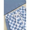 thumbnail image 6 of Bagilaanoe 2pcs Toddler Baby Boy Shorts Set Short Sleeve T Shirt Tops + Checkerboard Shorts 6M 12M 18M 24M 3T Kids Casual Summer Clothes, 6 of 8