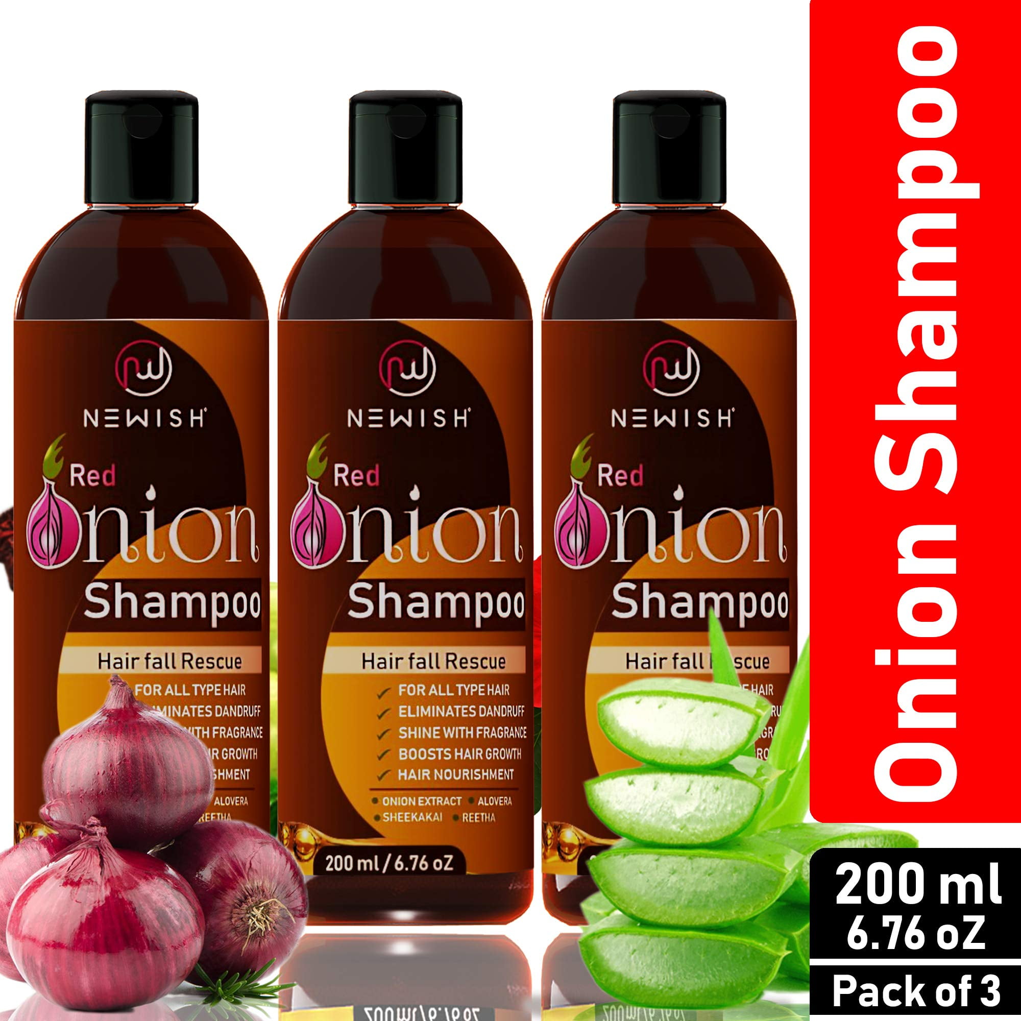 Newish Red Onion Shampoo for Hair ReGrowth and Hairfall Control with