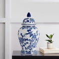 thumbnail image 4 of Classic Ceramic Jar for Living Room Decor - Traditional Display with Pattern Detail for Home Styling - Decorative Flower Vase for Room, Bedroom, House, Office, and Table Placement - 18", Blue & White, 4 of 15